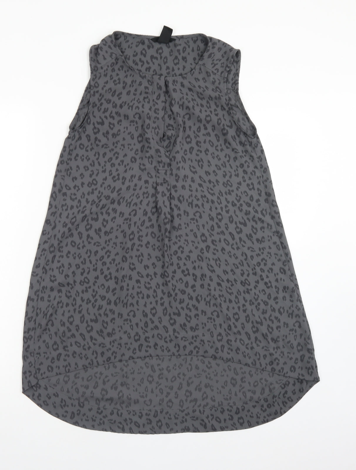 Womens UK Size 6 H&M Grey Basic T-Shirt