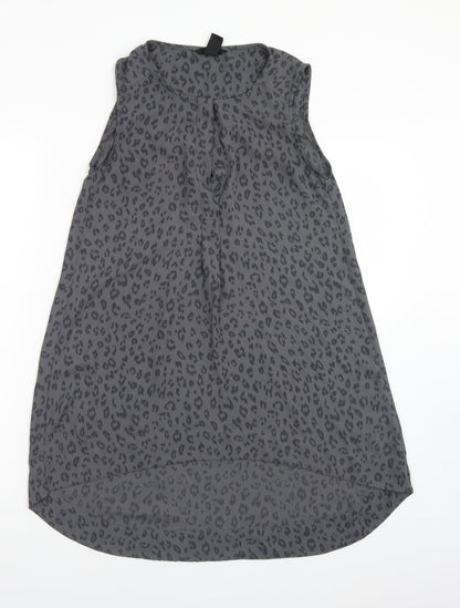 Womens UK Size 6 H&M Grey Basic T-Shirt