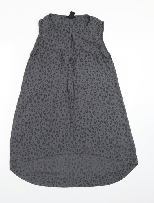 Womens UK Size 6 H&M Grey Basic T-Shirt