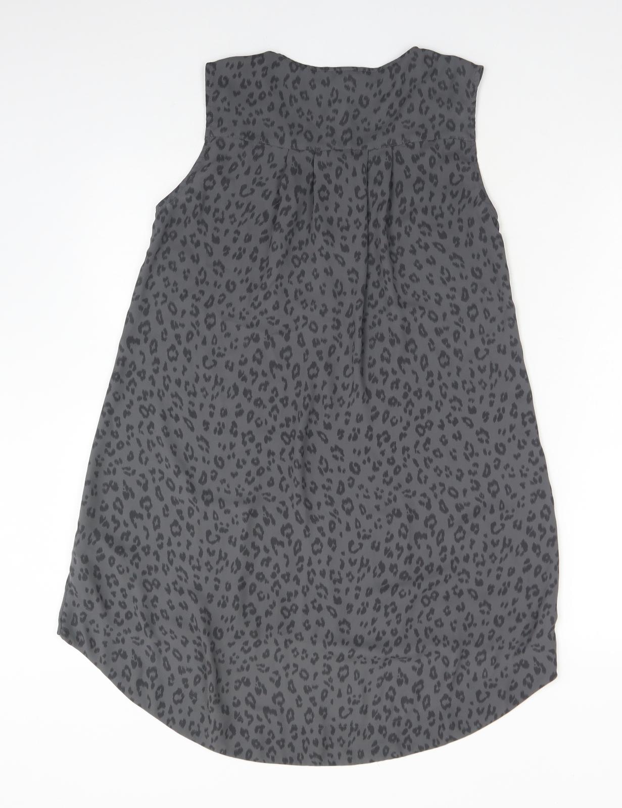 Womens UK Size 6 H&M Grey Basic T-Shirt