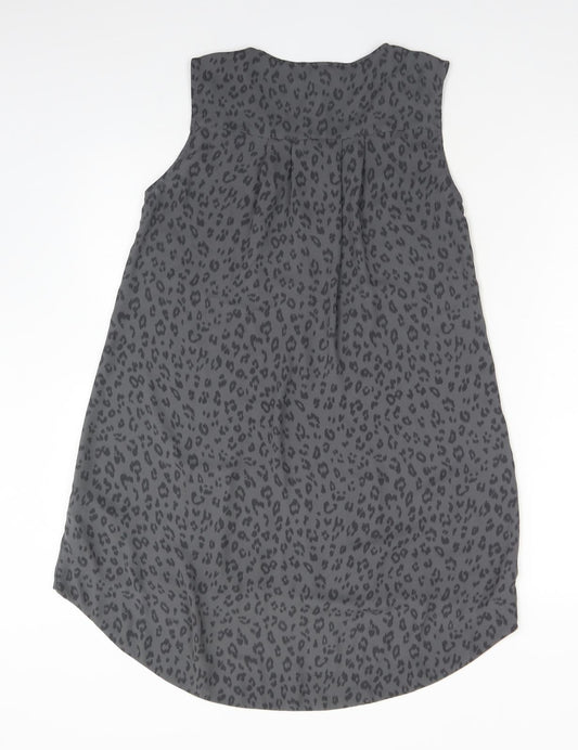 Womens UK Size 6 H&M Grey Basic T-Shirt