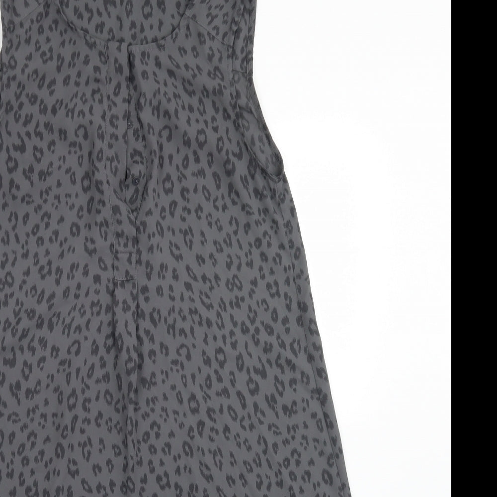 Womens UK Size 6 H&M Grey Basic T-Shirt