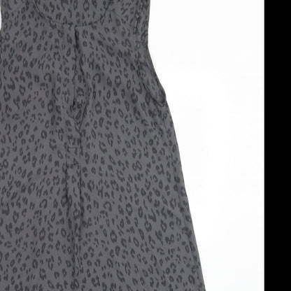 Womens UK Size 6 H&M Grey Basic T-Shirt