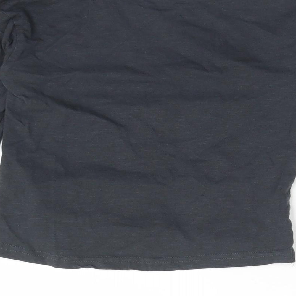 George Boys Grey  Cotton Basic T-Shirt Size 2-3 Years Crew Neck  - OUR WORLD IS MY FAVOURITE PLANET