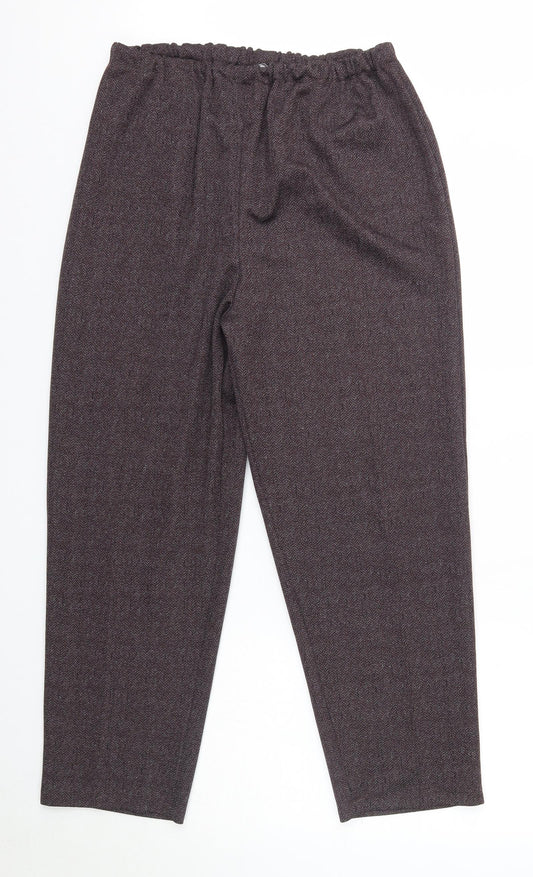 Womens UK Size 20 Preworn Regular Fit Dress Pants Purple Trousers