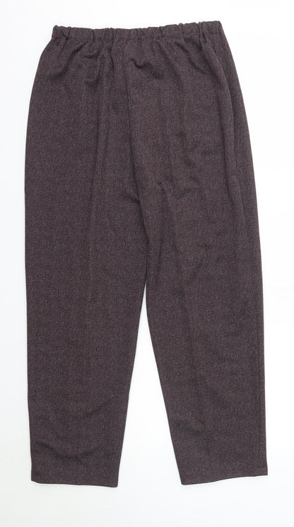 Womens UK Size 20 Preworn Regular Fit Dress Pants Purple Trousers