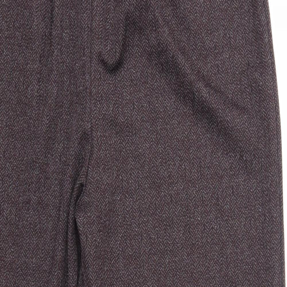 Womens UK Size 20 Preworn Regular Fit Dress Pants Purple Trousers