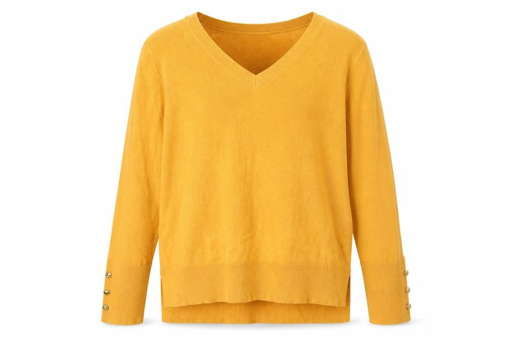 Womens UK Size M Primark Yellow Pullover Jumper
