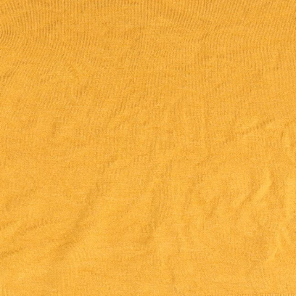 Primark Womens Yellow V-Neck  Acrylic Pullover Jumper Size M