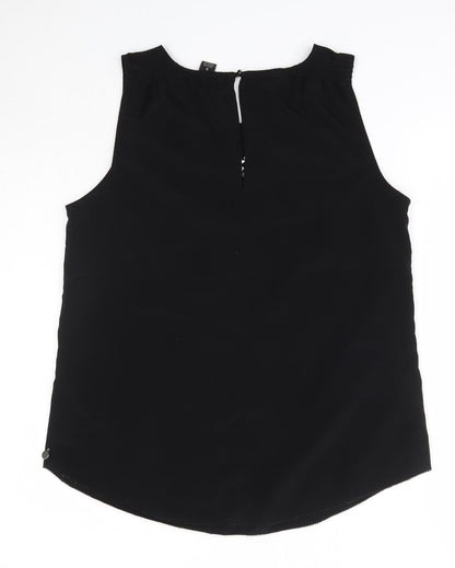 Womens UK Size M Maison Scotch Black Basic Blouse