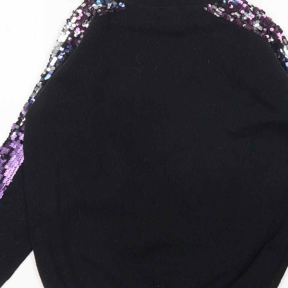 QED London Mens Black Mock Neck  Acrylic Pullover Jumper Size S