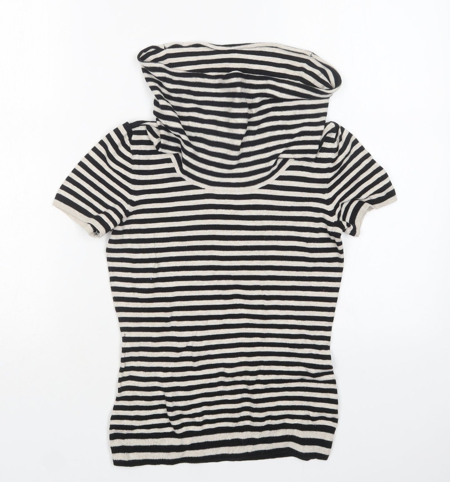 Gap Womens Multicoloured Roll Neck Striped Cotton Pullover Jumper Size XS