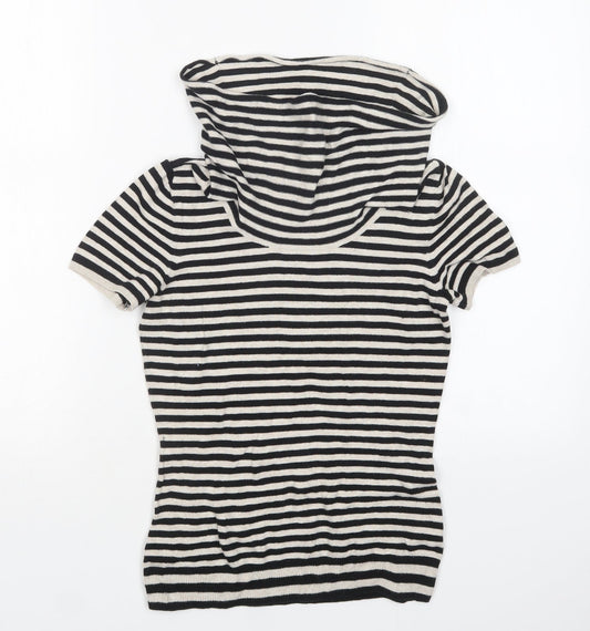 Gap Womens Multicoloured Roll Neck Striped Cotton Pullover Jumper Size XS