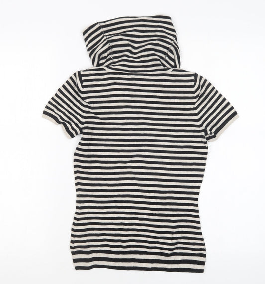 Gap Womens Multicoloured Roll Neck Striped Cotton Pullover Jumper Size XS