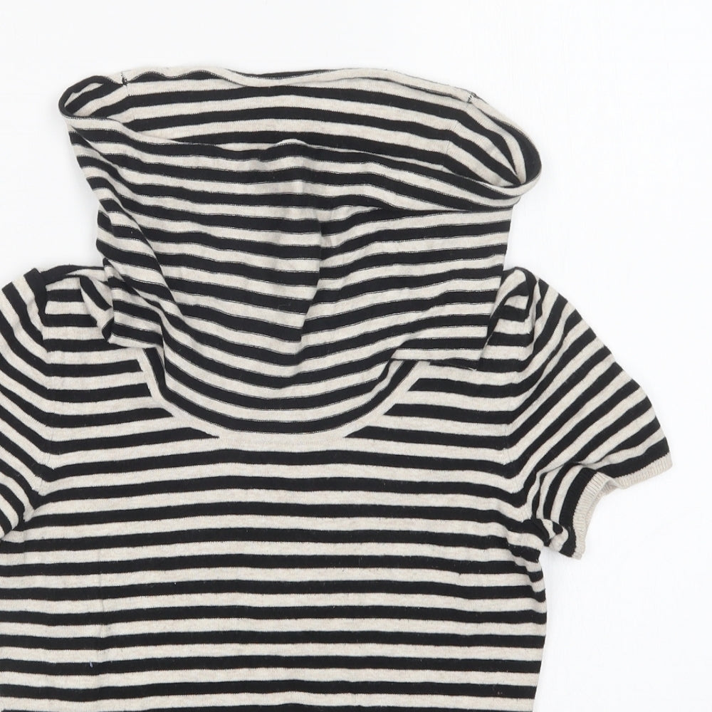 Gap Womens Multicoloured Roll Neck Striped Cotton Pullover Jumper Size XS