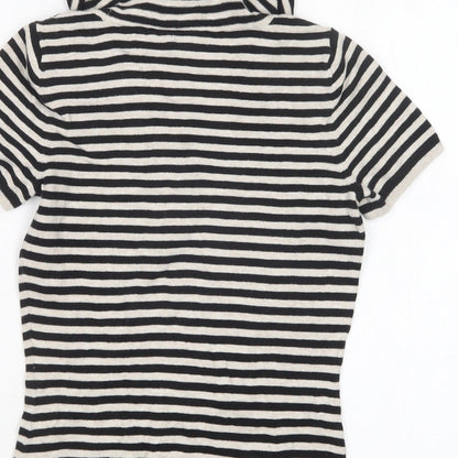 Gap Womens Multicoloured Roll Neck Striped Cotton Pullover Jumper Size XS