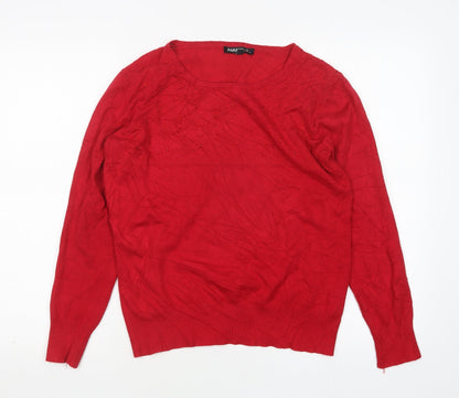 Womens UK Size M Paramour Red Pullover Jumper
