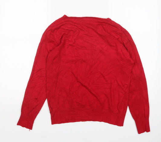 Womens UK Size M Paramour Red Pullover Jumper