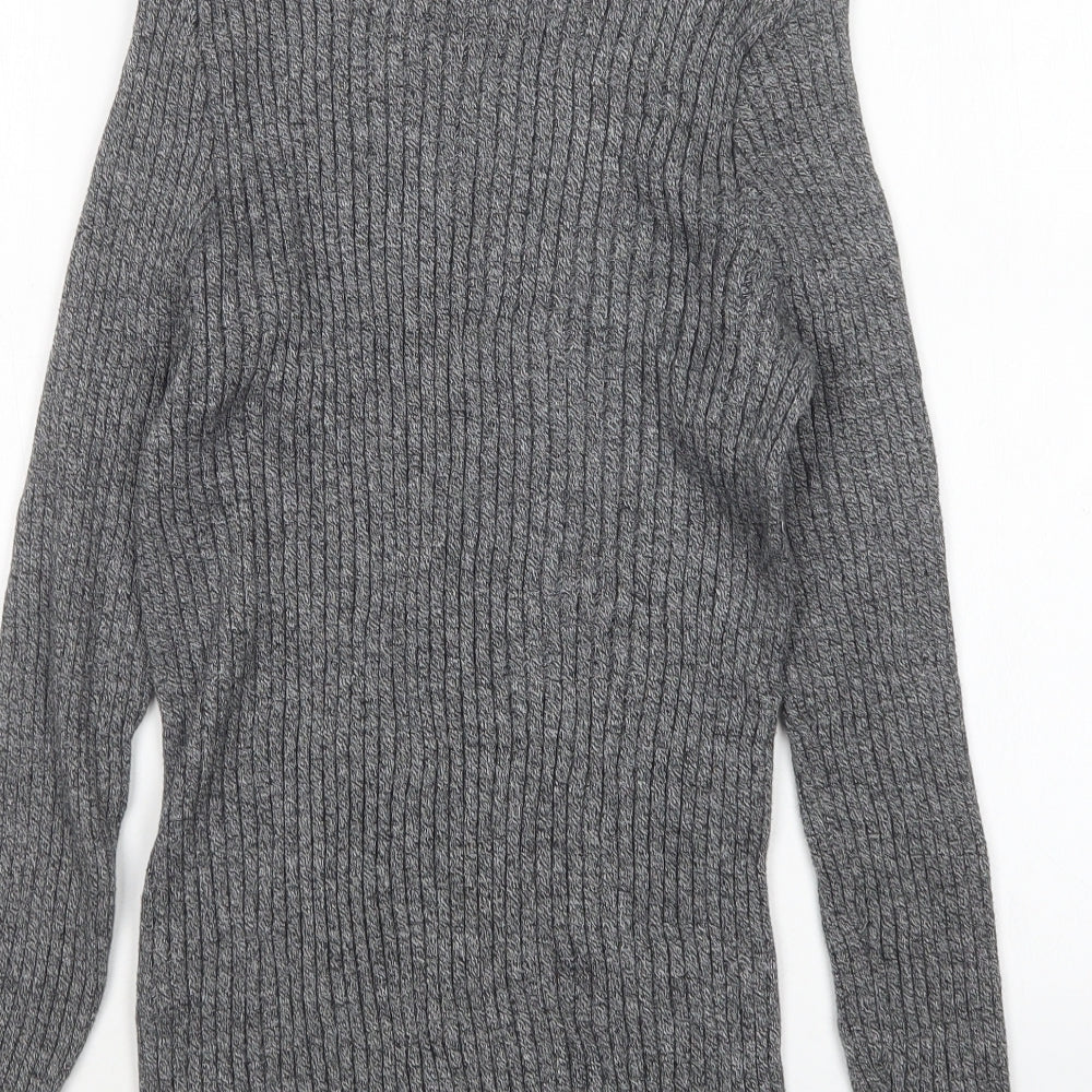 Primark Womens Grey Round Neck  Cotton Pullover Jumper Size M