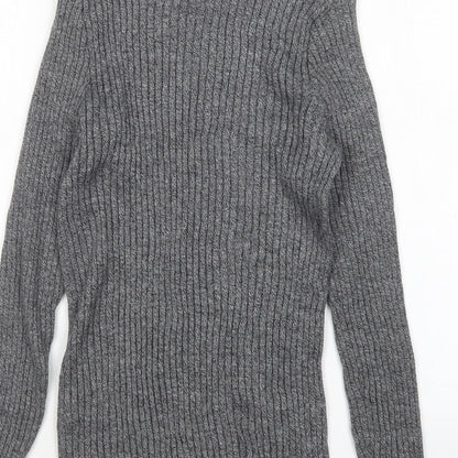 Primark Womens Grey Round Neck  Cotton Pullover Jumper Size M