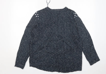 Womens UK Size 14 M&S Green Pullover Jumper