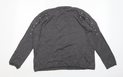 Womens UK Size 14 Peacocks Grey Pullover Jumper