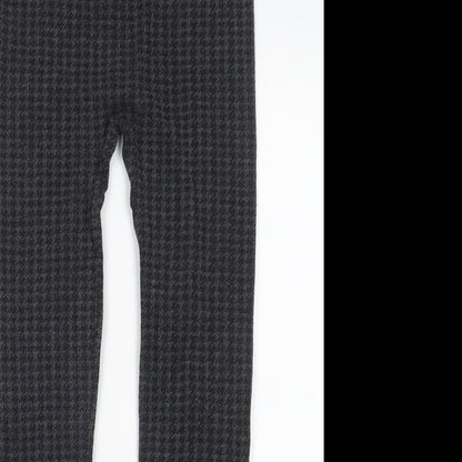 Diva Feva Womens Grey Herringbone Polyester Jogger Leggings Size M L25 in