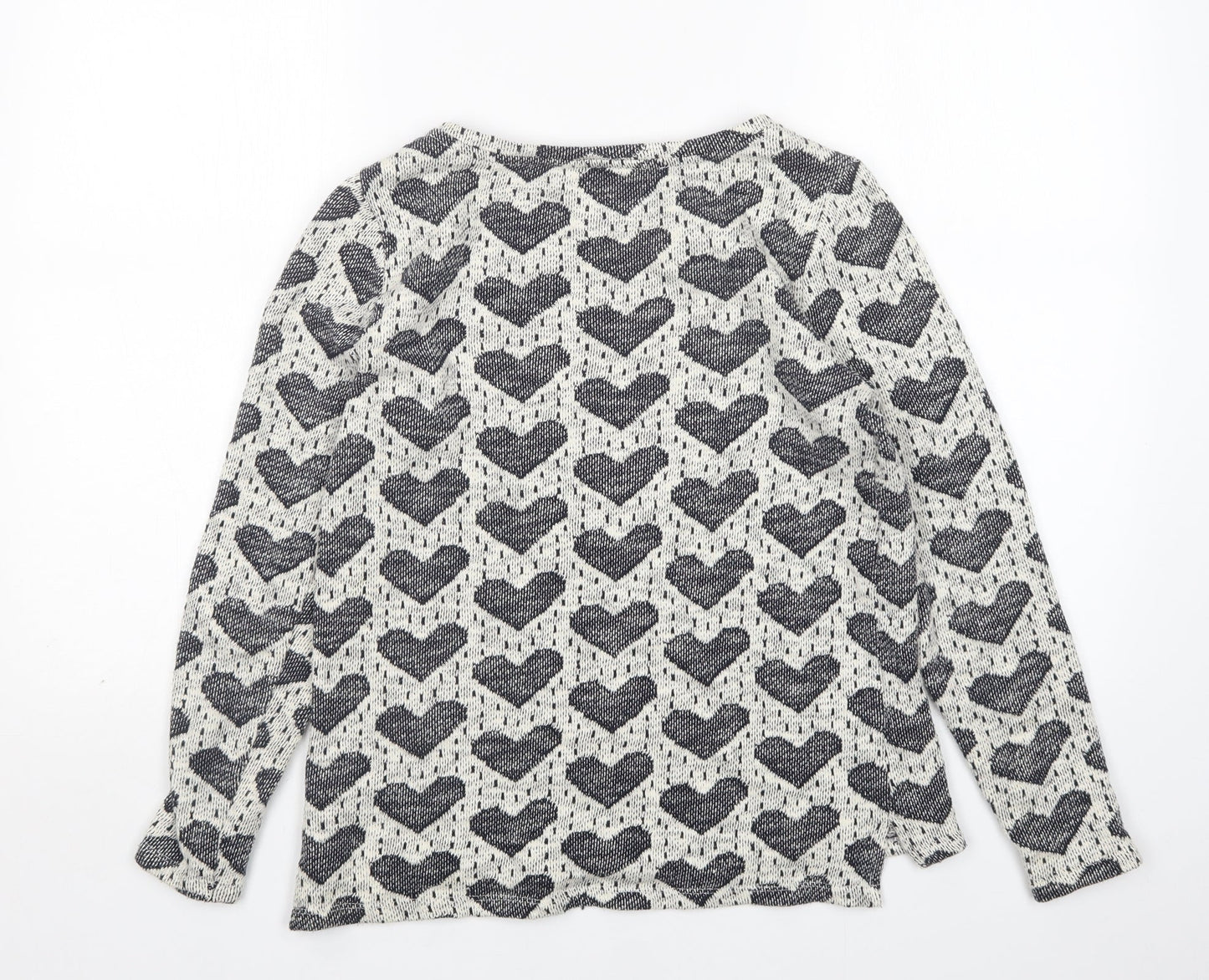 TU Womens Multicoloured Round Neck Polka Dot Cotton Pullover Jumper Size 8