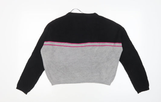 Womens UK Size XS Pull&Bear Multicoloured Pullover Jumper