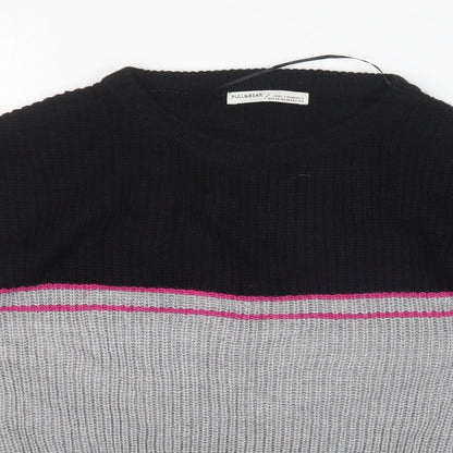 Womens UK Size XS Pull&Bear Multicoloured Pullover Jumper