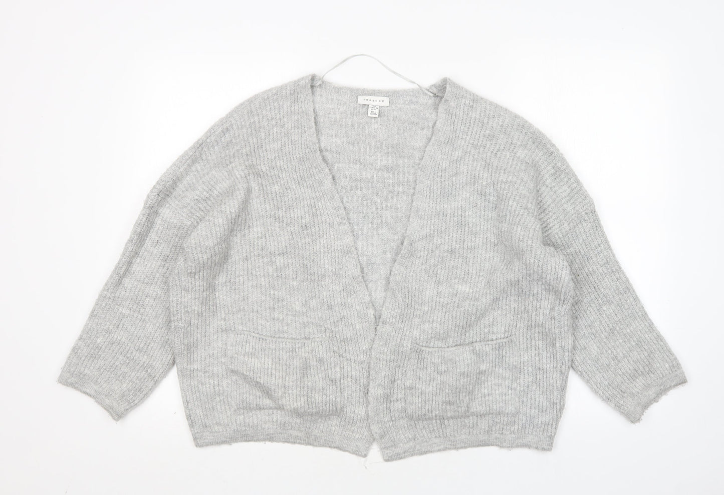 Womens UK Size XS Topshop Grey Cardigan Jumper