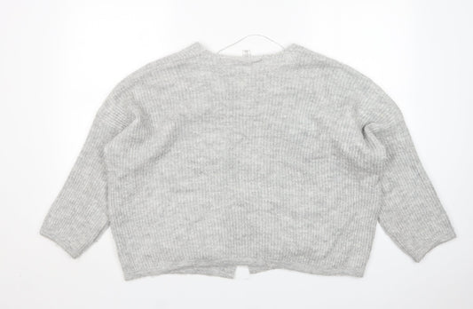 Womens UK Size XS Topshop Grey Cardigan Jumper