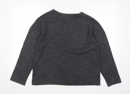 Womens UK Size S Zara Grey Pullover Jumper