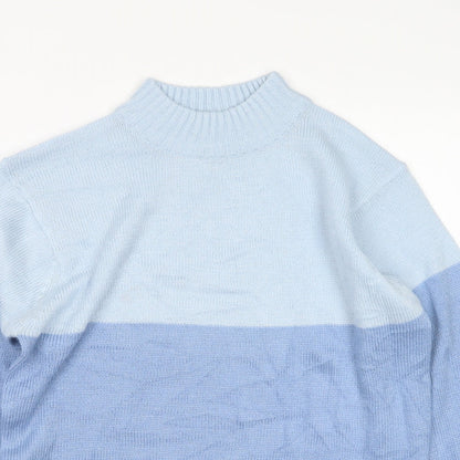 Damart Womens Blue Round Neck  Acrylic Pullover Jumper Size 10