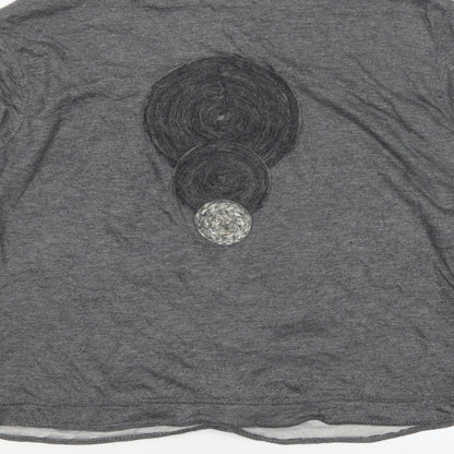 All Beutiful Womens Grey Round Neck  Polyester Pullover Jumper Size 16
