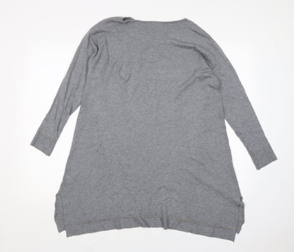 Evis Womens Grey  Viscose Jumper Dress  Size S  Round Neck