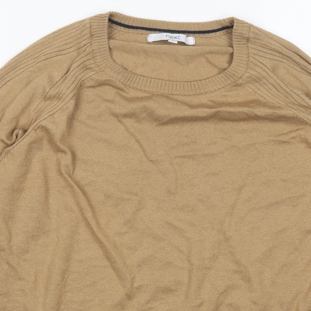 Womens UK Size M NEXT Beige Pullover Jumper