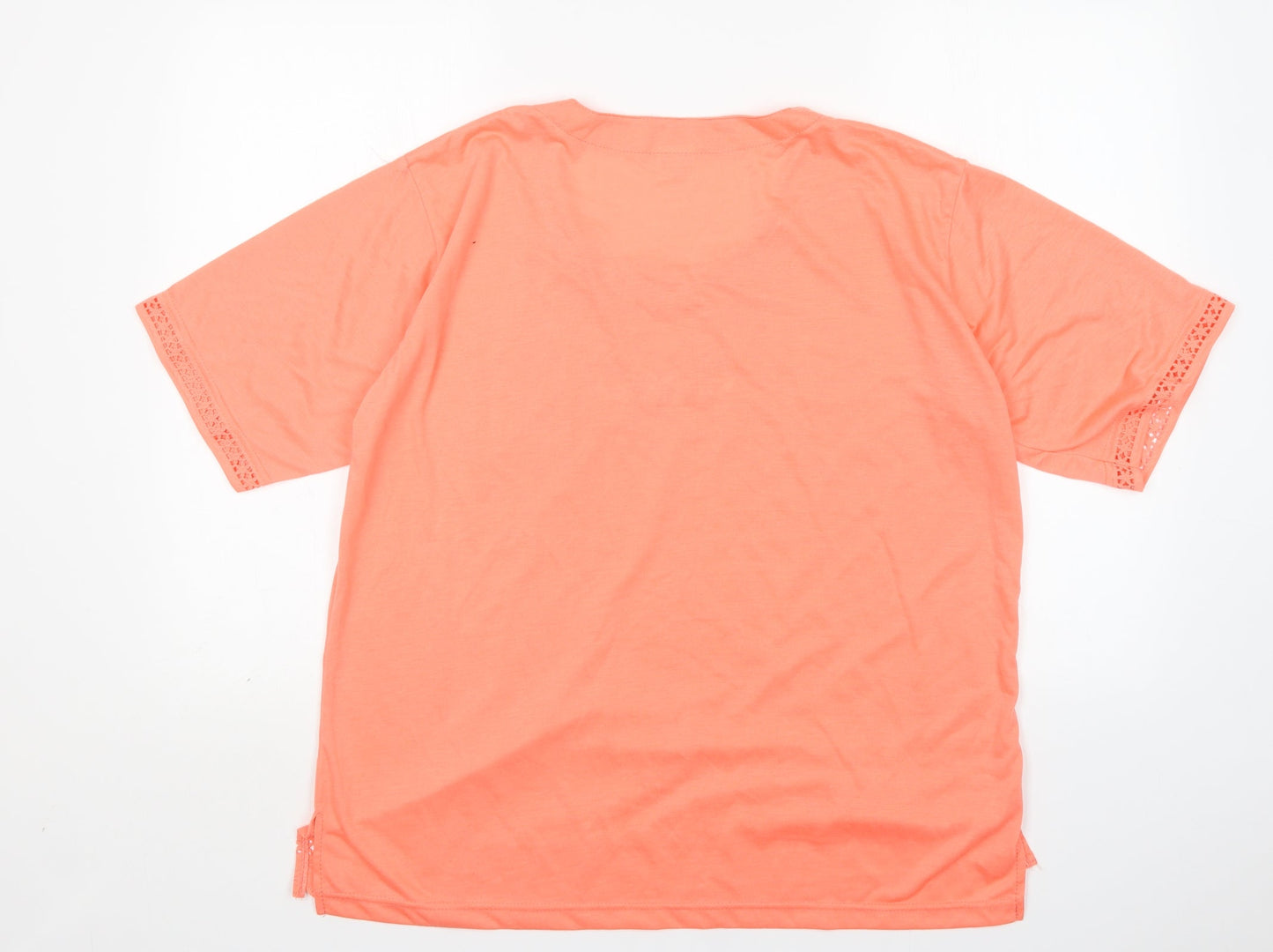 Womens UK Size XL Preworn Pink Basic T-Shirt