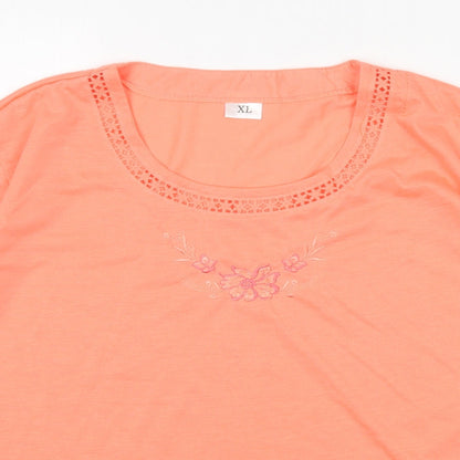 Womens UK Size XL Preworn Pink Basic T-Shirt