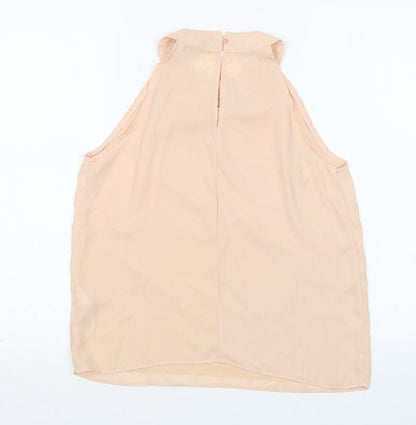 Womens UK Size 10 New Look Beige Basic Blouse