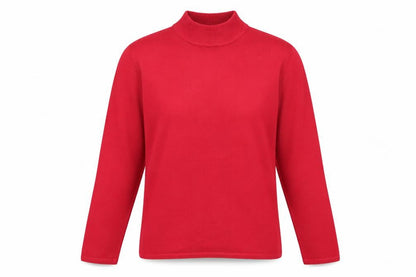 Bonmarché Womens Pink Mock Neck Acrylic Pullover Jumper Size M