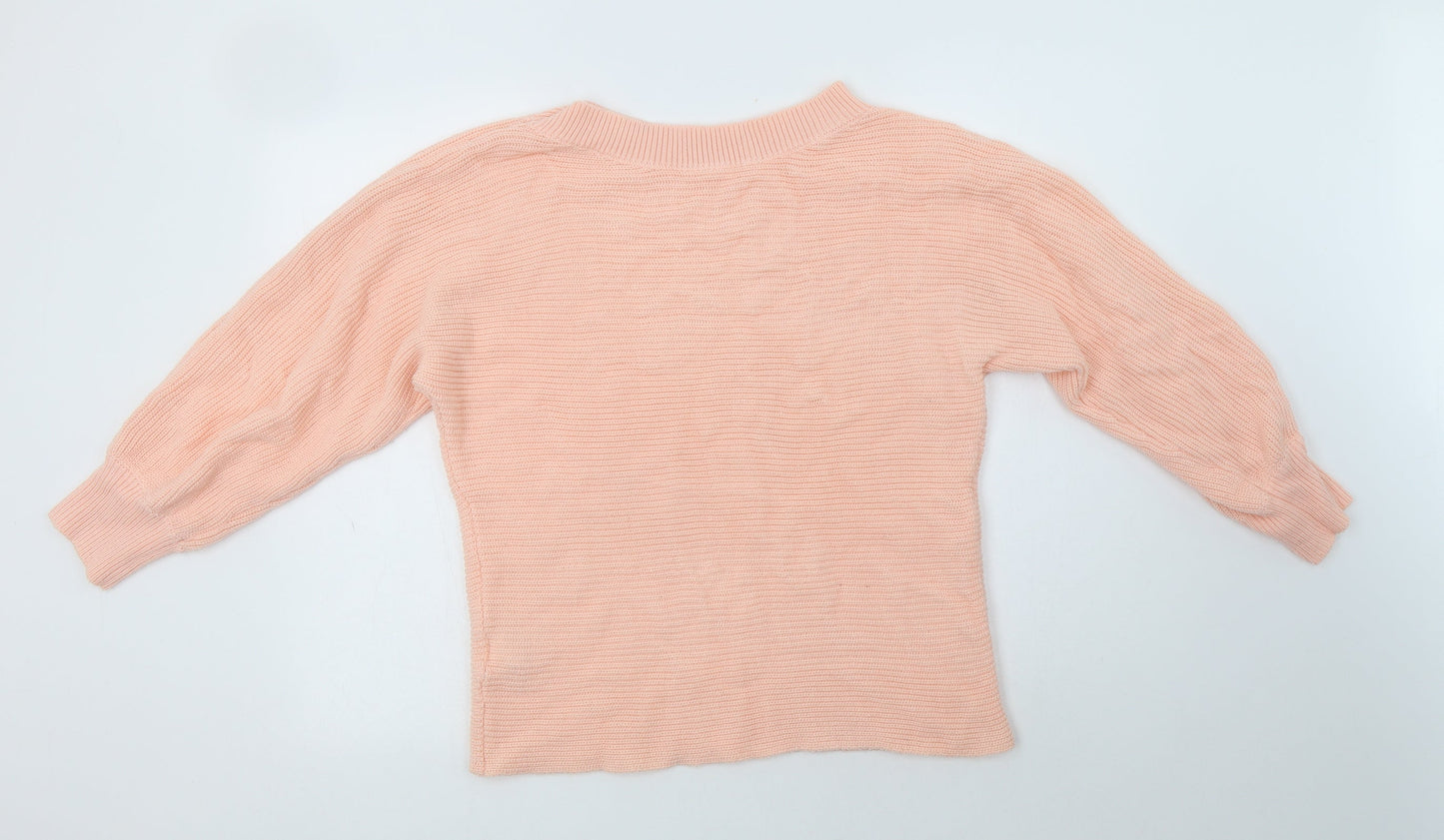 SheIn Womens Pink Boat Neck  Acrylic Pullover Jumper Size L