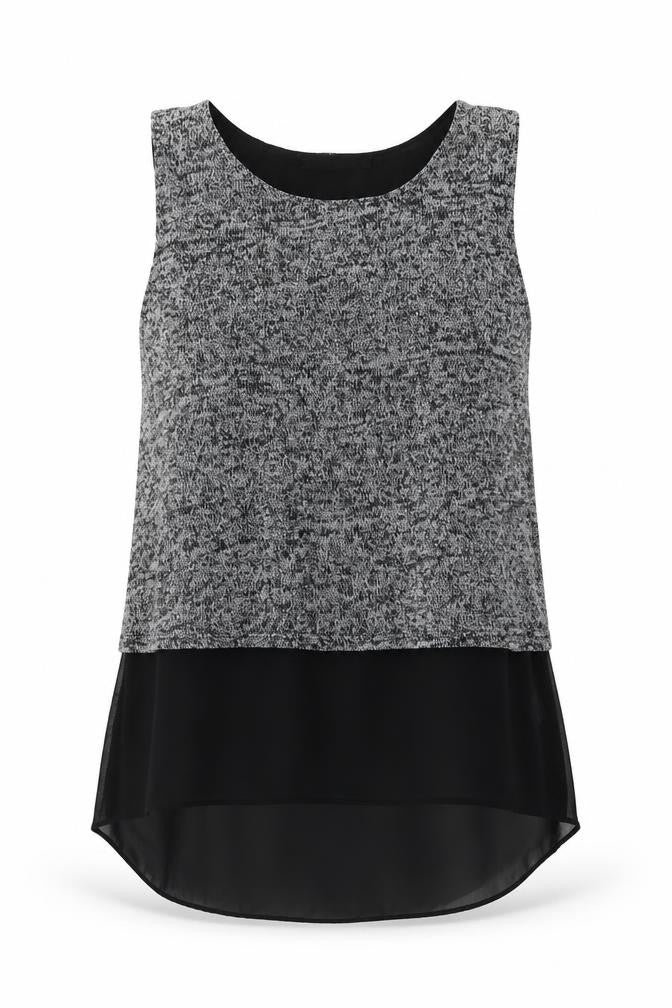 Womens UK Size S QED London Grey Basic Blouse