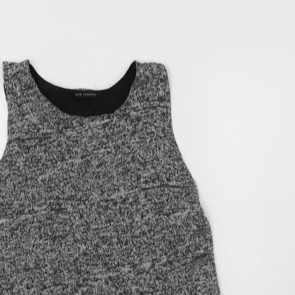 QED London Womens Grey  Acrylic Basic Blouse Size S Round Neck