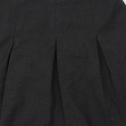 George Girls Grey  Polyester A-Line Skirt Size 8-9 Years  Regular Button - School Wear