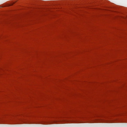 F&F Baby Brown  Cotton Basic T-Shirt Size 0-3 Months Crew Neck Snap - Cool Kid