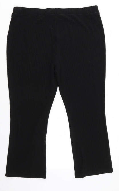 Papaya Womens Black Striped  Trousers  Size 21 in L25 in Regular  - Same colour vertical pattern stripe