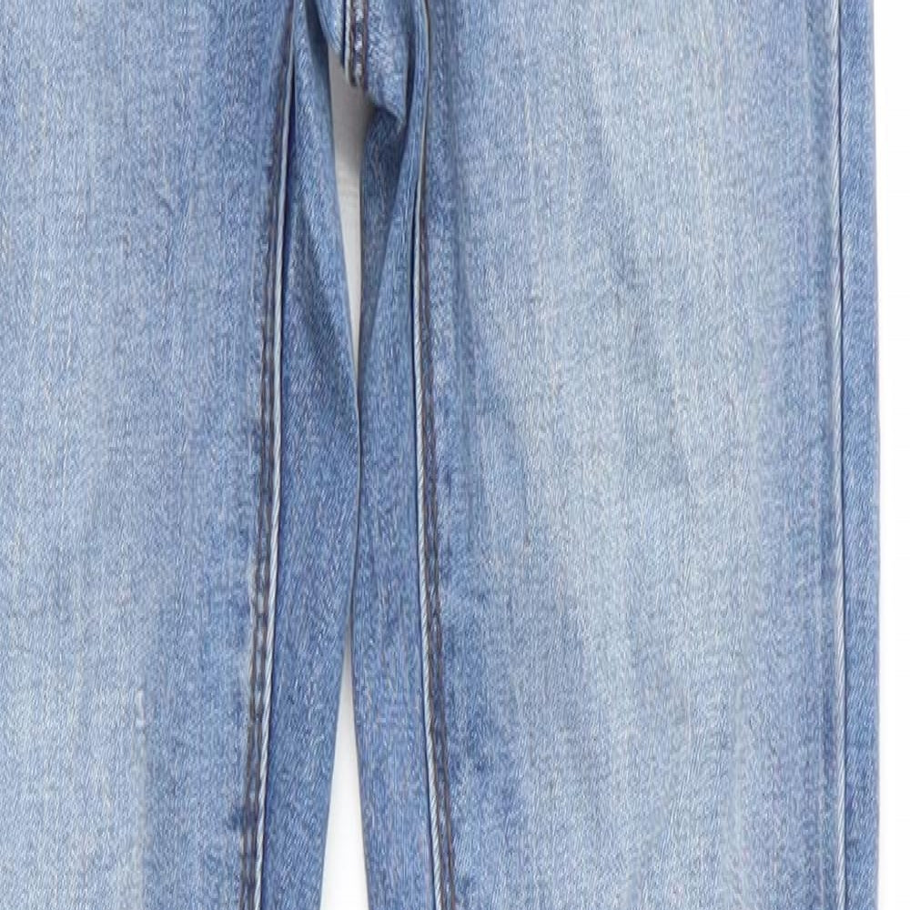 Denim Co Womens Blue  Cotton Skinny Jeans Size 4 L28 in Regular Zip - Slightly Distressed