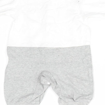 ShenZhen YEY Garment Ltd Boys White  Cotton Romper One-Piece Size 0-3 Months  Snap - Faux Dickie Bow Tie & Shirt with braces