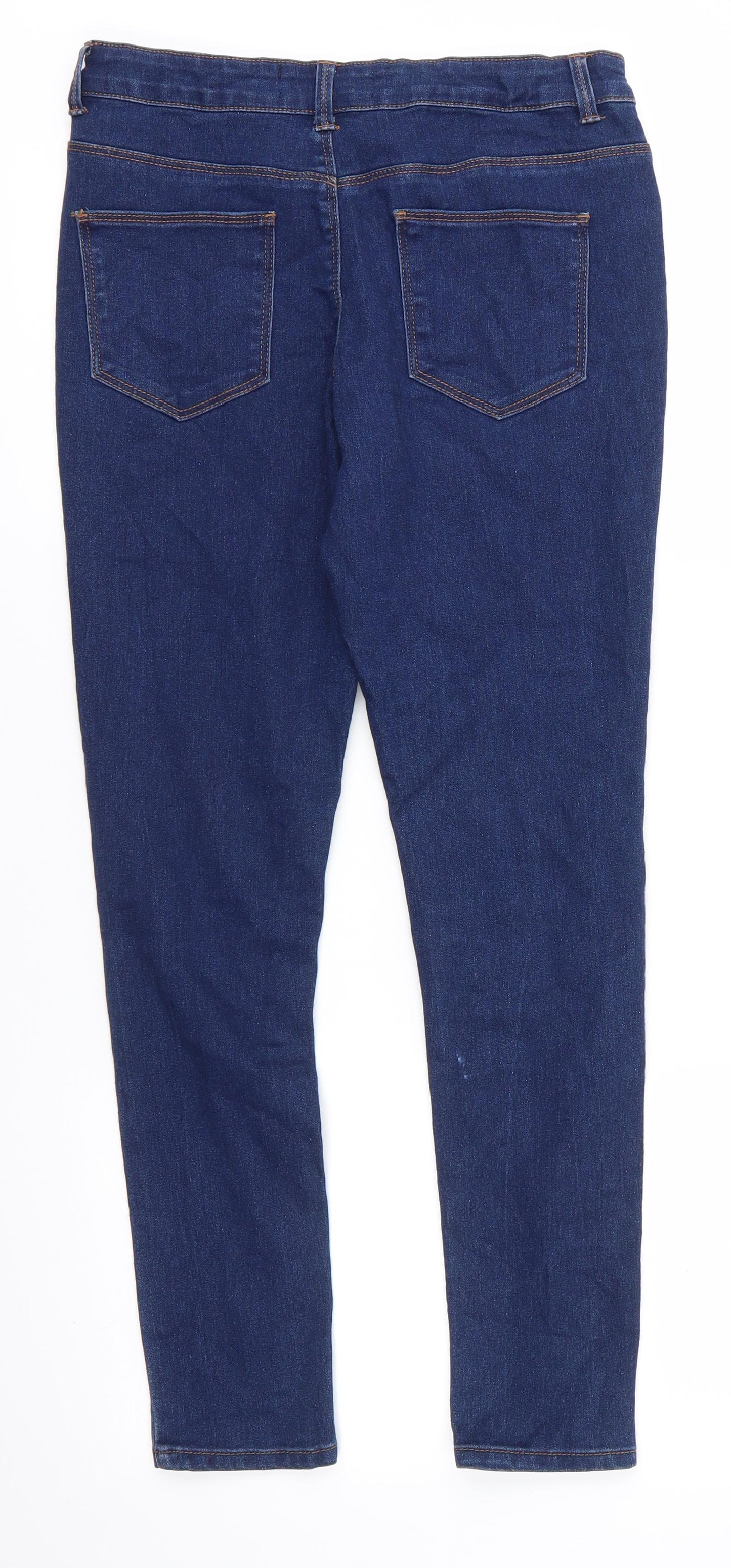 Miss Evie Girls Blue  Cotton Skinny Jeans Size 12-13 Years  Regular Zip - Indigo blue